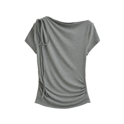Off-Shoulder Ruched Tee