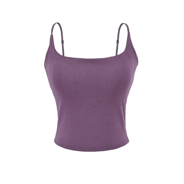 Spaghetti Strap Scoop Neck Crop Camisole Top