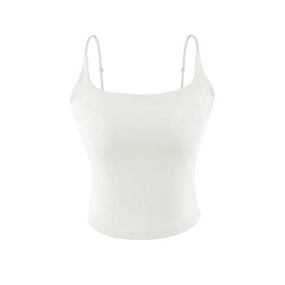 Spaghetti Strap Scoop Neck Crop Camisole Top