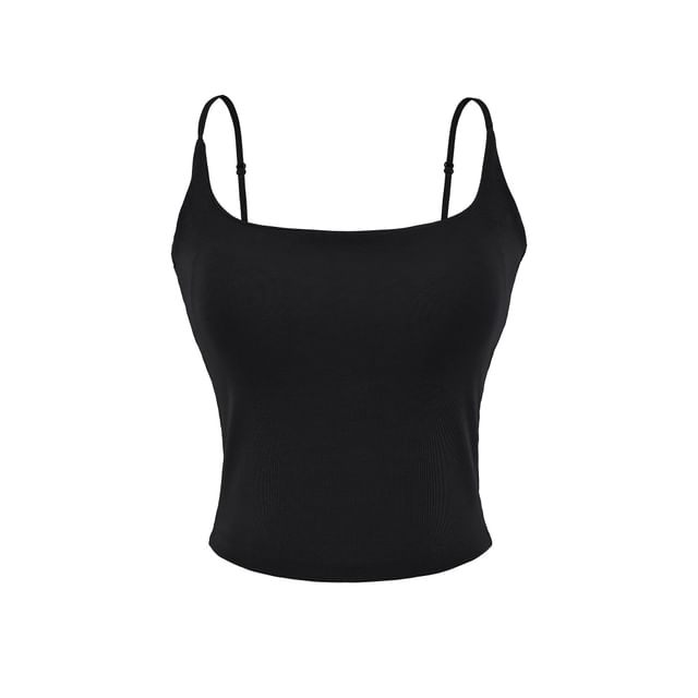 Spaghetti Strap Scoop Neck Crop Camisole Top