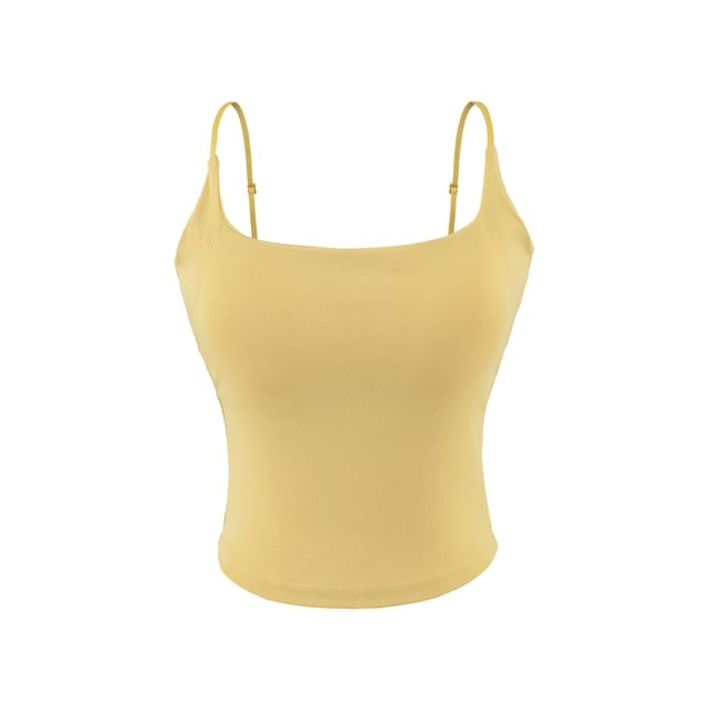 Spaghetti Strap Scoop Neck Crop Camisole Top