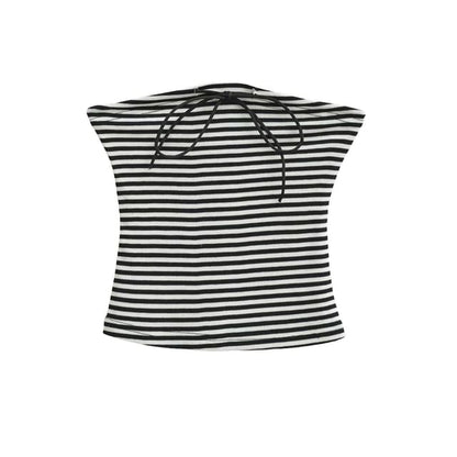 Striped Sleeveless Crop Tube Top