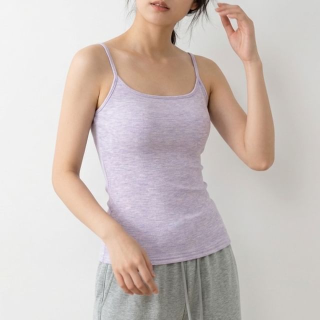 Scoop Neck Padded Camisole Crop Top