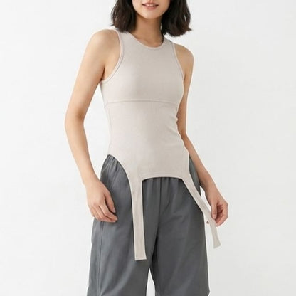 Crew Neck Slim Fit Crop Tank Top