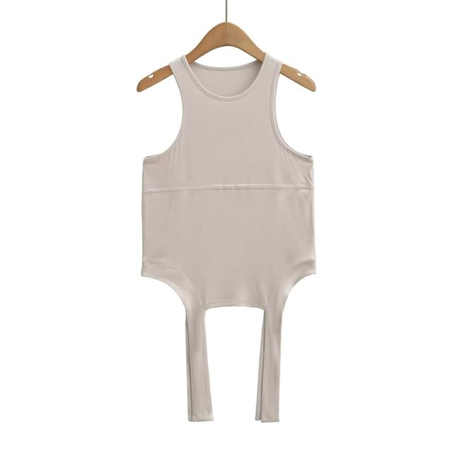 Crew Neck Slim Fit Crop Tank Top