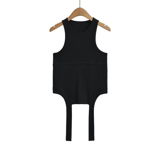 Crew Neck Slim Fit Crop Tank Top