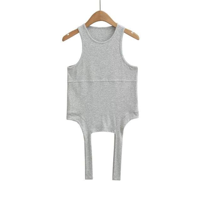 Crew Neck Slim Fit Crop Tank Top