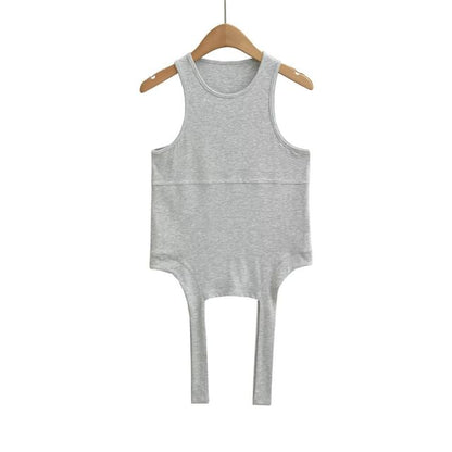 Crew Neck Slim Fit Crop Tank Top