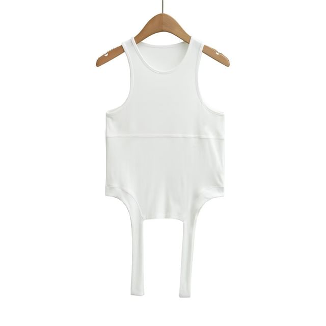 Crew Neck Slim Fit Crop Tank Top