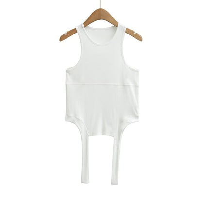 Crew Neck Slim Fit Crop Tank Top
