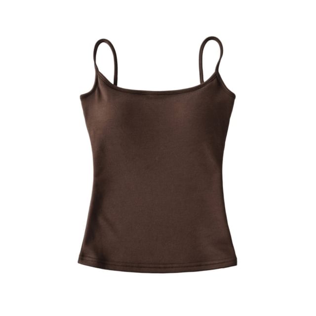 Scoop Neck Padded Camisole Crop Top