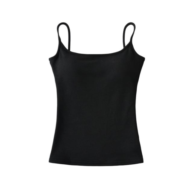 Scoop Neck Padded Camisole Crop Top