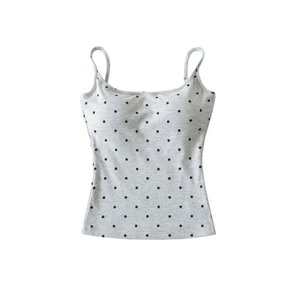 Polka Dot Scoop Neck Camisole