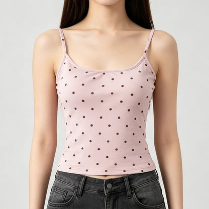 Polka Dot Scoop Neck Camisole