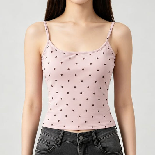Polka Dot Scoop Neck Camisole