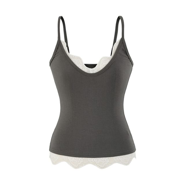 Lace Panel V-Neck Camisole