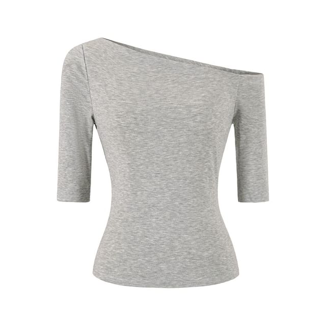 One Shoulder Elbow Sleeve Top