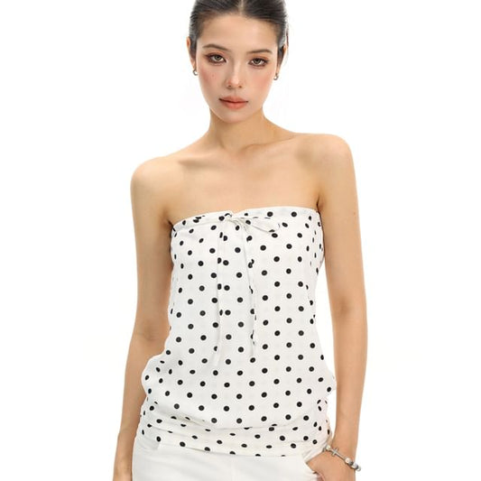 Drawstring Slim Fit Tube Top