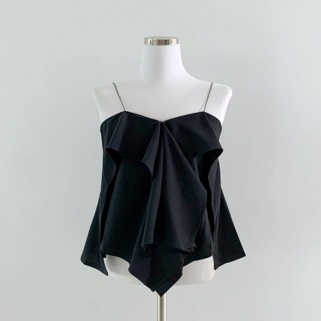 Asymmetric Ruffled Camisole Top