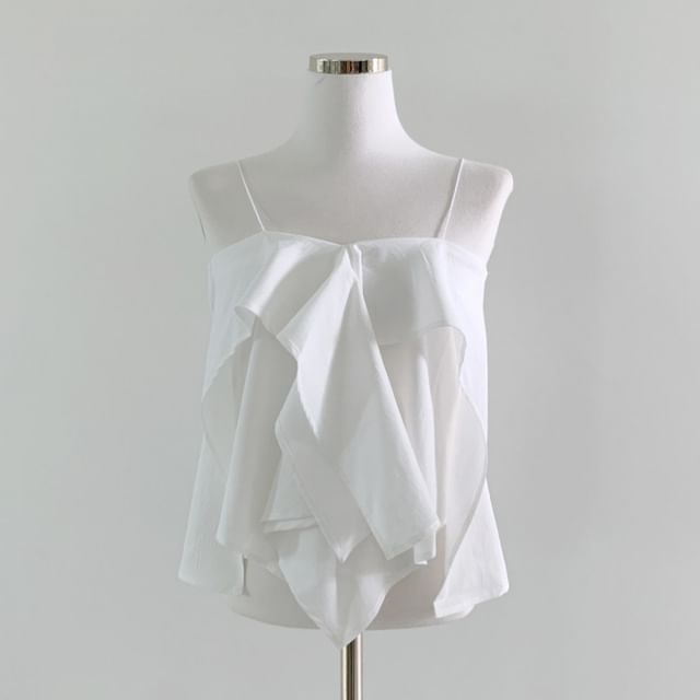 Asymmetric Ruffled Camisole Top