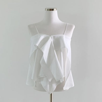 Asymmetric Ruffled Camisole Top