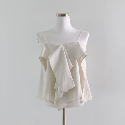 Asymmetric Ruffled Camisole Top