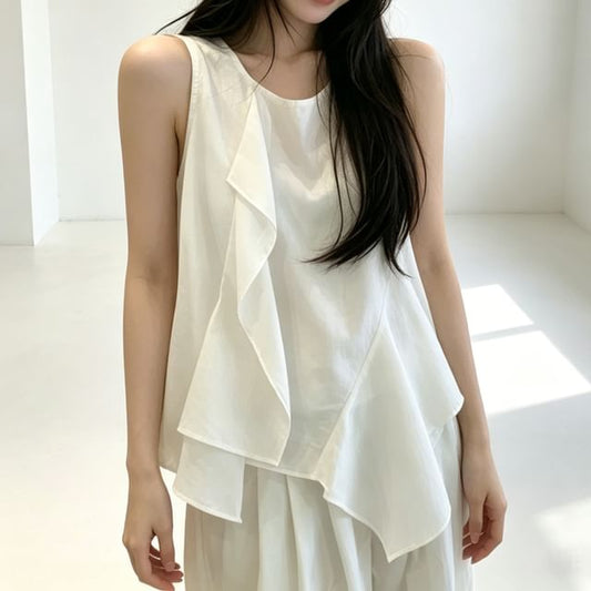 Plain Asymmetrical Camisole Top