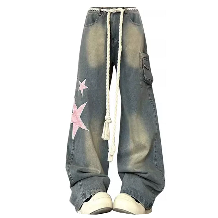 Y2K Pink Star Vintage Jeans