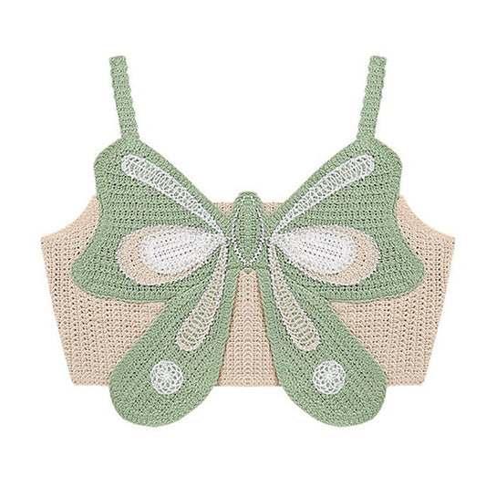 Haut au crochet avec joli papillon