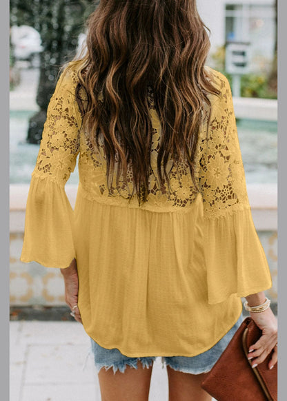 Sleeve Neck T Yellow Bracelet V Shirts