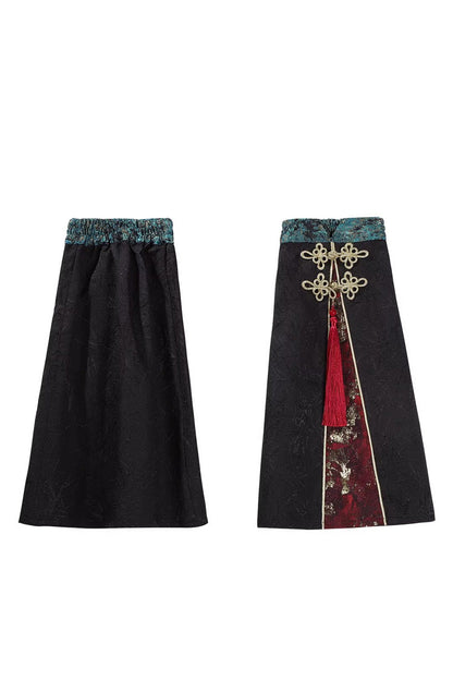 Printed Embroidered Chinese Style Lolita Dress - Multi-Color Fox Trace Codex