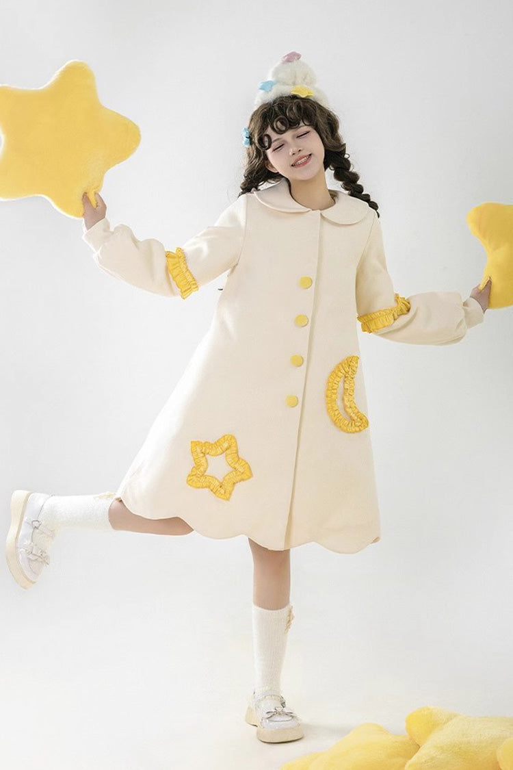 Doll Collar Starry Moon Print Ribbon Lolita Jacket