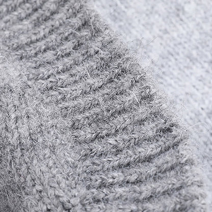 Collar Wide Casual Sqaure Sweater Colorblock Pants Leg