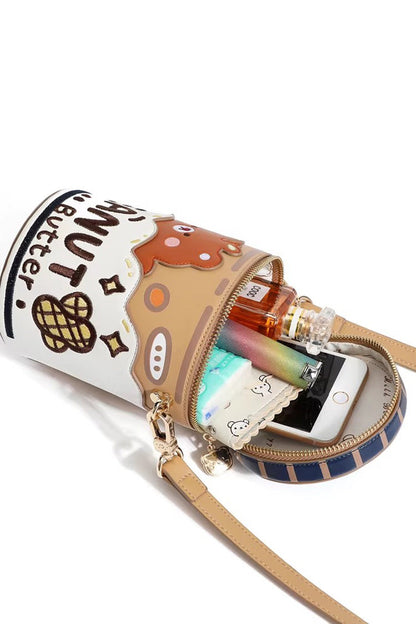 Embroidered Peanut Butter Lolita Bucket Bag