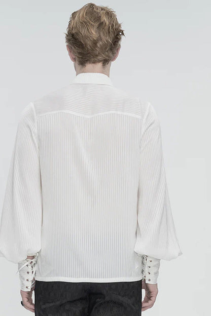 Ruffled Lace Gothic Men's Shirt