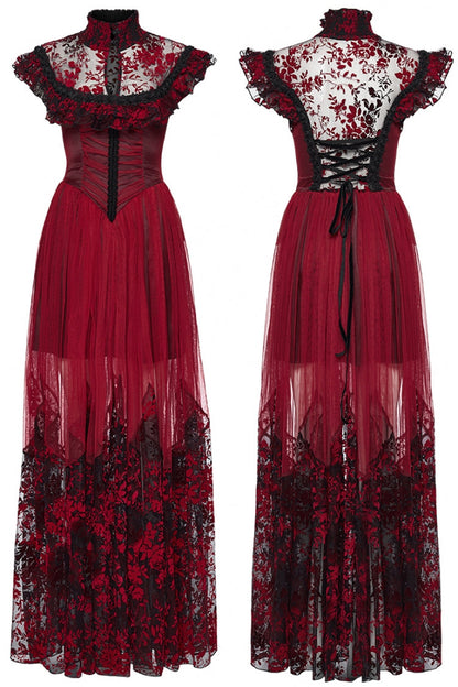 Hanayome Lace Lace-Up Gothic Elegant Wedding Dress