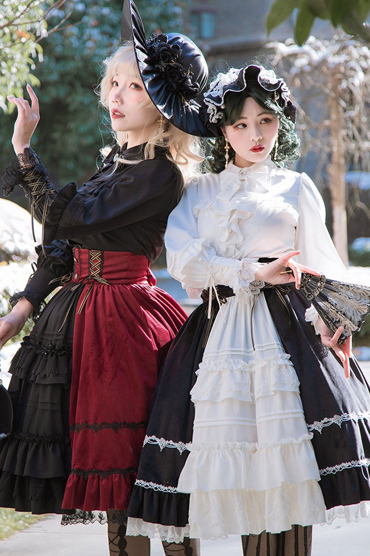 Stitching Cardigan Multi-Layer Lolita Skirt Dress