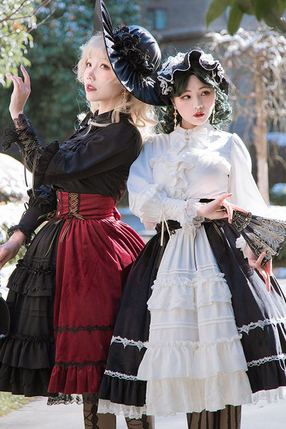 Stitching Cardigan Multi-Layer Lolita Skirt Dress
