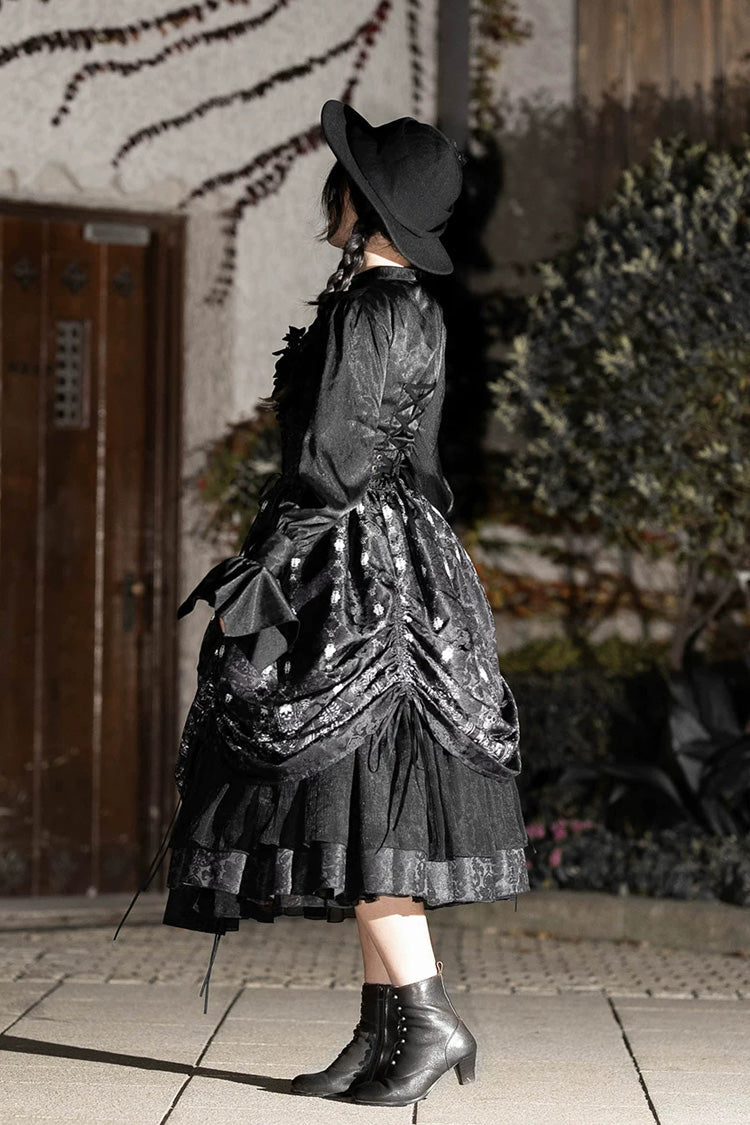 Printed Boned Elegant Gothic Skirt