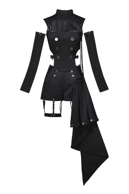 Phantom Thief Cut-Out Gothic Ouji Shorts Set