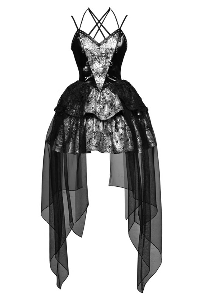 Liquid Invasion Halterneck Print Ruffle Gothic Lolita Jsk Dress