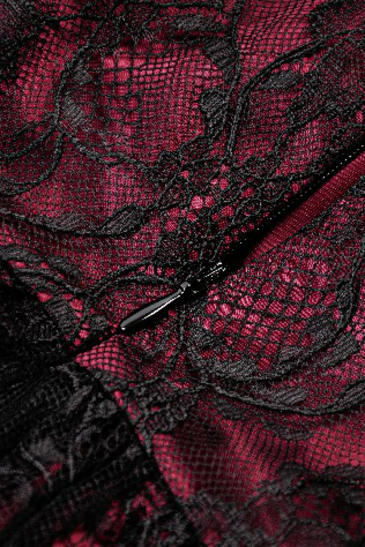Star Square-Cut Lace Princess Graduation Dress