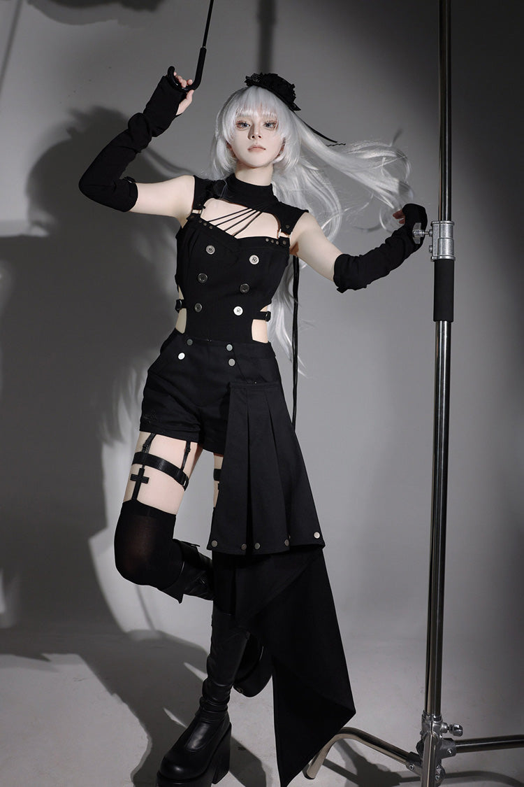 Phantom Thief Cut-Out Gothic Ouji Shorts Set