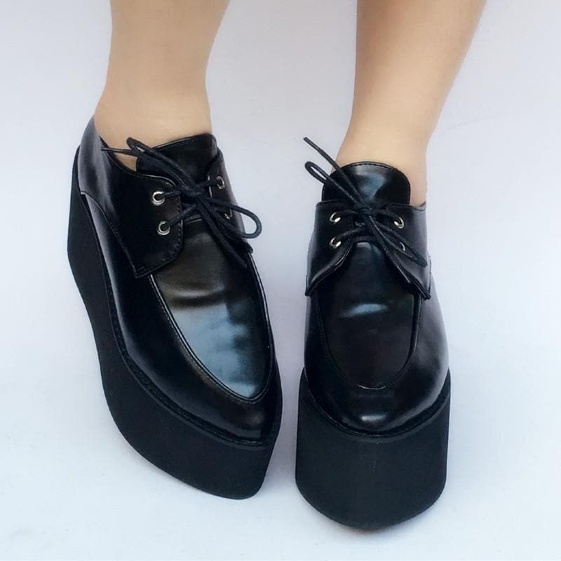 Platform Shoes SP168274 Red/Black Cool Custom PU Made