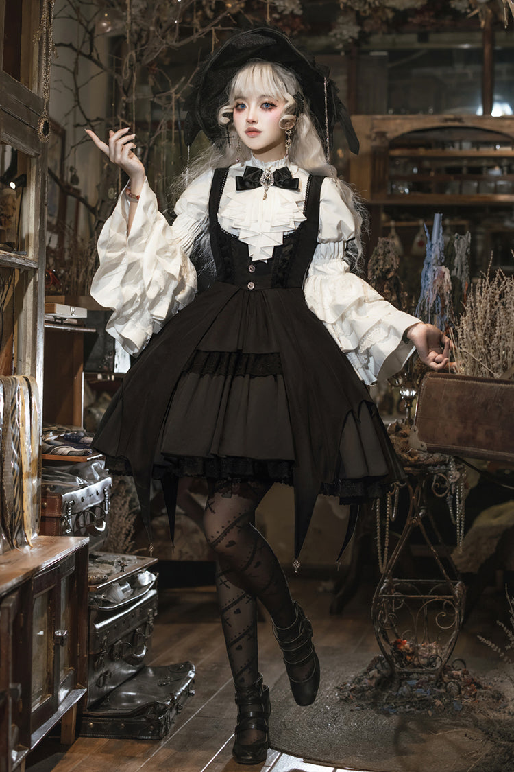 Gothic Princess Lolita Strap Dress with Cardigan and Bow
