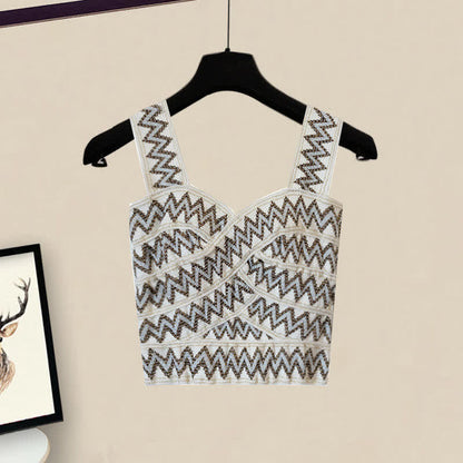 Tank Denim Flared Top Shirt Blue Drawstring Pants