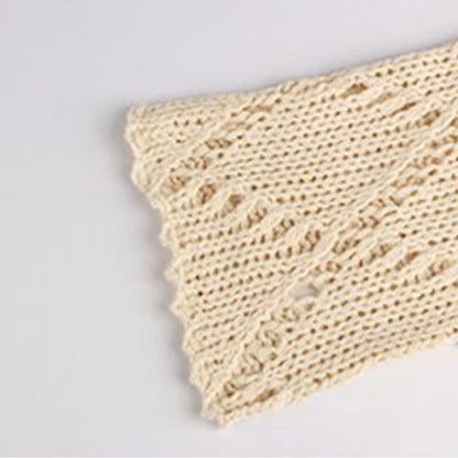 Split Shirt Dress Slip Ruffled Hollow Out Crochet