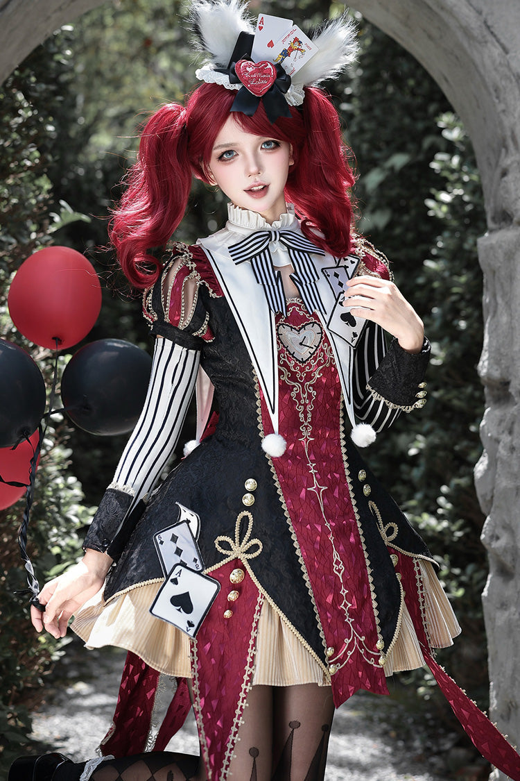 Circus Fantasy Night Jacquard Lolita Dress Set - Noir