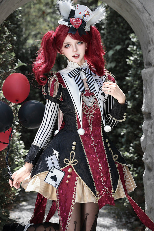 Circus Fantasy Night Jacquard Lolita Dress Set - Noir