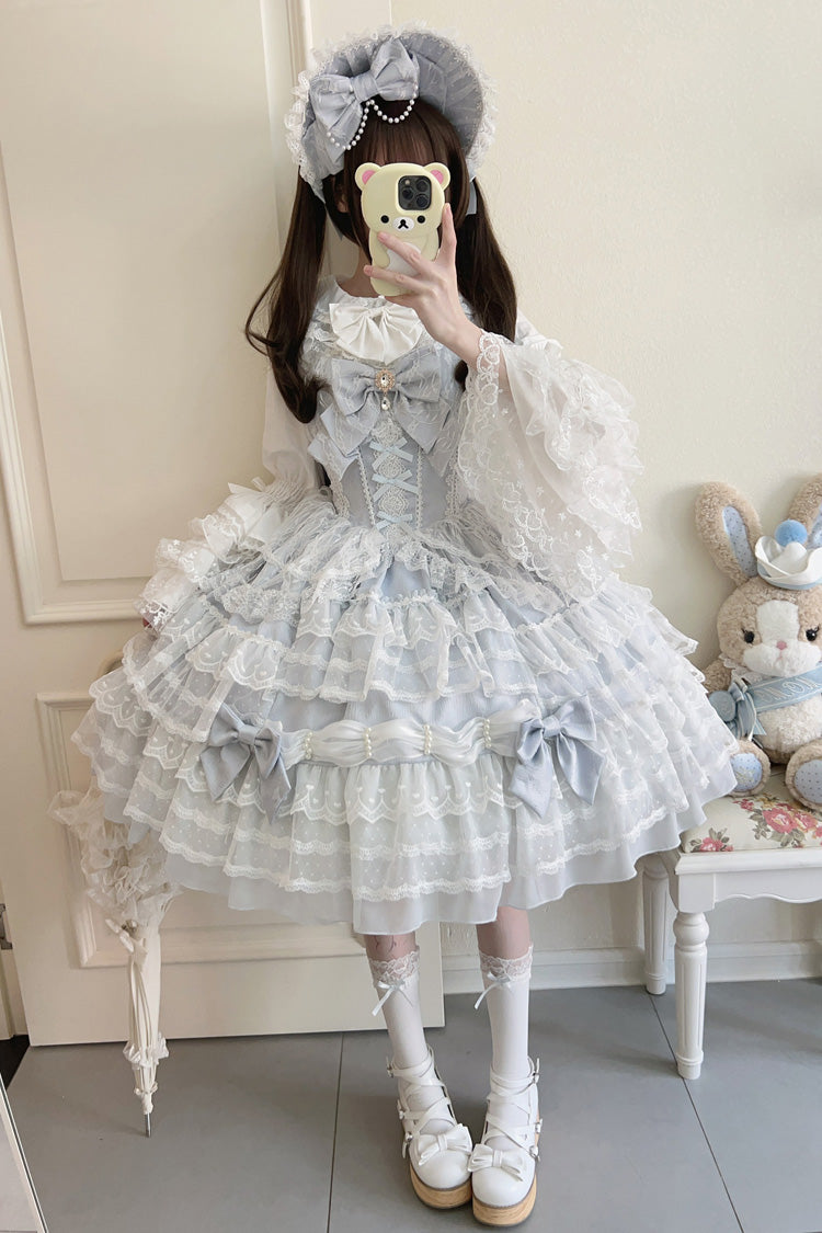 Blue Dream Prologue Doll Multi-Layered Bow Lace Dress